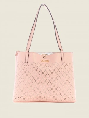 Guess Amara Society Kadın Tote Çanta Mercan | 90341DFQC