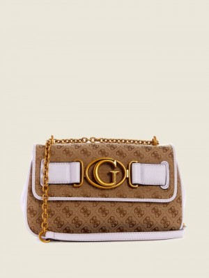 Guess Aviana Convertible Kadın Çapraz Askılı Çanta Pembe | 60528ECGF