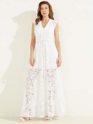 Guess Creta Kadın Elbise Beyaz | 95270VXNS