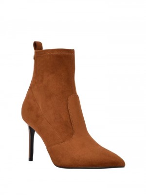 Guess Dafina Faux-Süet Sock Kadın Bot Kahverengi | 07912FDOM