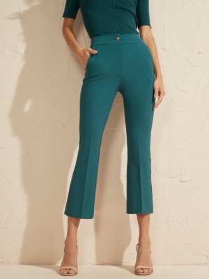 Guess Evelyn Cropped Kadın Pantolon Turkuaz | 82307BXNY