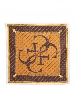 Guess Jensen Silk Kadın Fular Kahverengi | 91273DYCJ