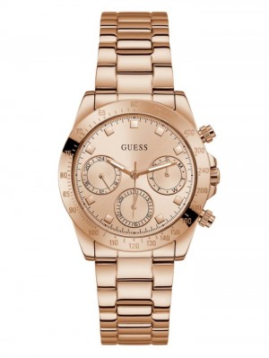 Guess Rose Gold-Tone Çok Işlevli Kadın Saat Pembe Altın | 96215BGOS