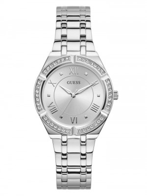 Guess Silver-Tone Analog Kadın Saat Gümüş | 85327JTZF