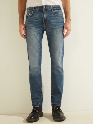 Guess Slim Düz Erkek Pantolon Mavi | 45987UGSH
