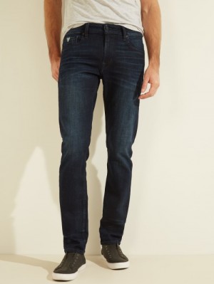 Guess Slim Tapered Erkek Pantolon Lacivert | 30146QBJP