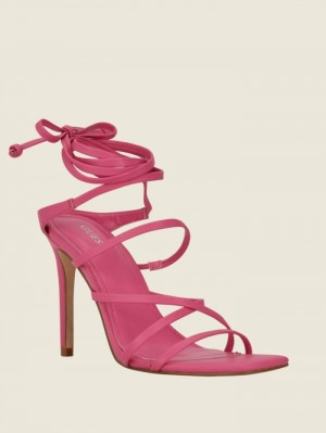 Guess Zabyie Kadın Topuklu Ayakkabılar Pembe | 61908TACW
