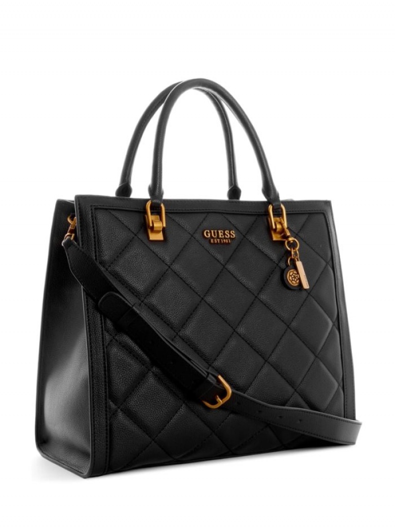 Guess Abey Kapitone Elite Kadın Tote Çanta Siyah | 03521VCUA