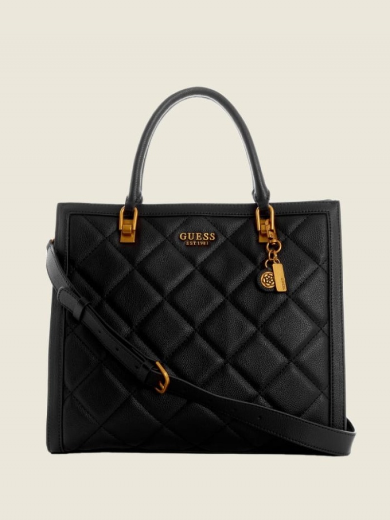 Guess Abey Kapitone Elite Kadın Tote Çanta Siyah | 03521VCUA
