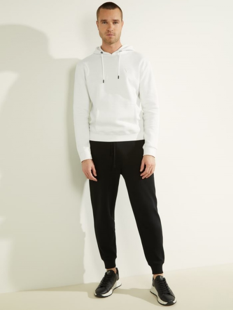 Guess Aldwin Erkek Kapüşonlu Sweatshirt Beyaz | 70942CBPS