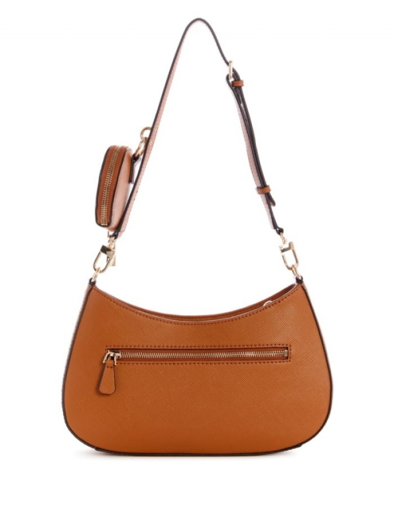 Guess Alexie Kadın Omuz Çantası Açık Kahverengi | 98452XALJ