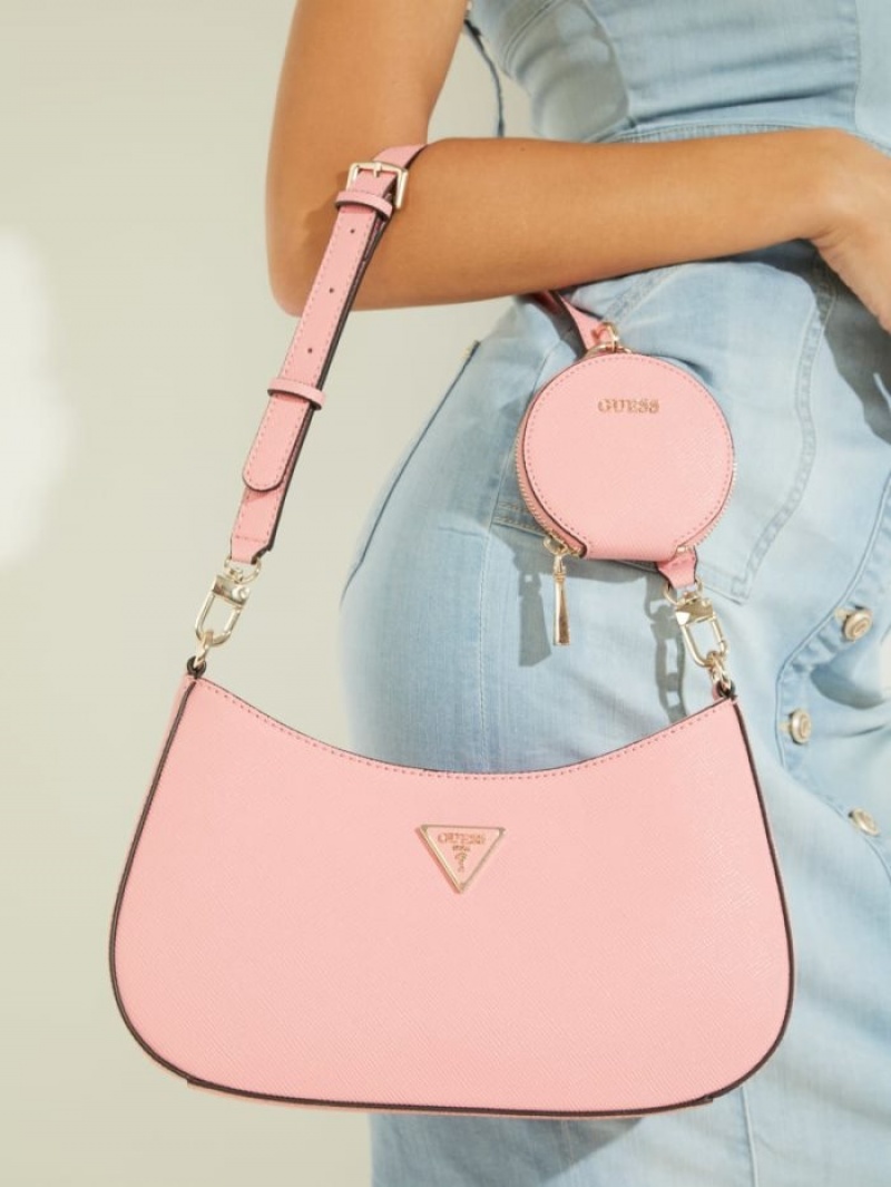 Guess Alexie Kadın Omuz Çantası Pembe | 45396XICY