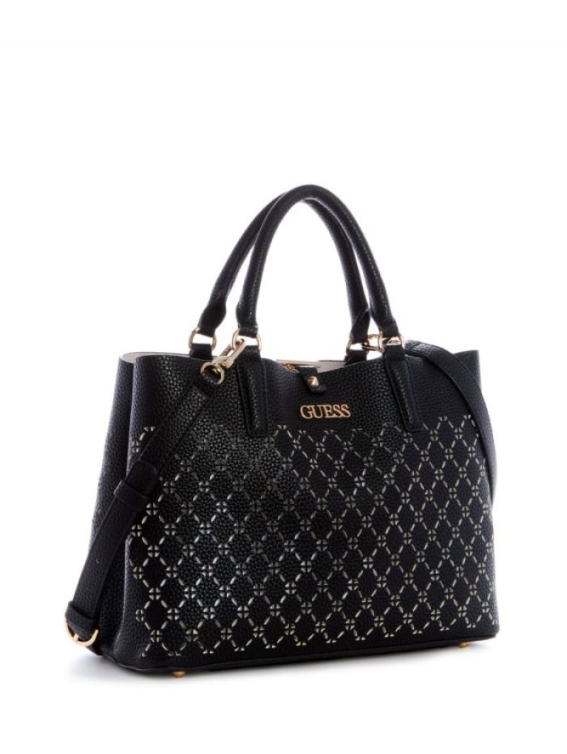 Guess Amara Girlfriend Kadın Satchel Çanta Siyah | 24579KMPN