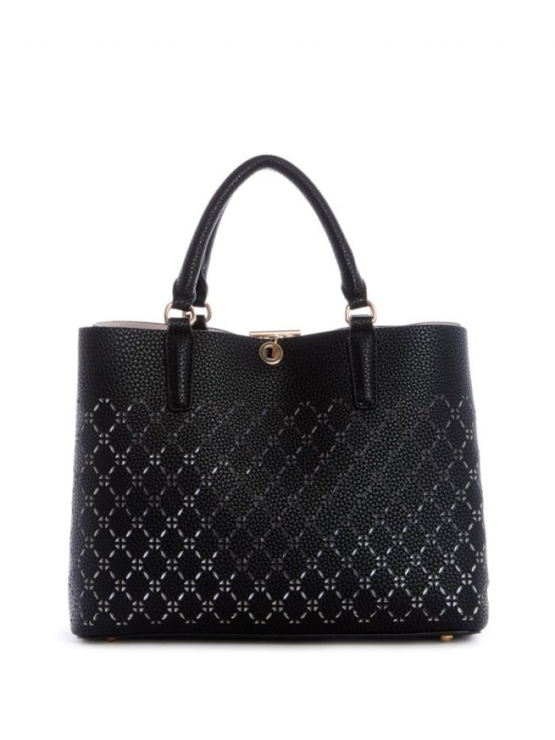 Guess Amara Girlfriend Kadın Satchel Çanta Siyah | 24579KMPN
