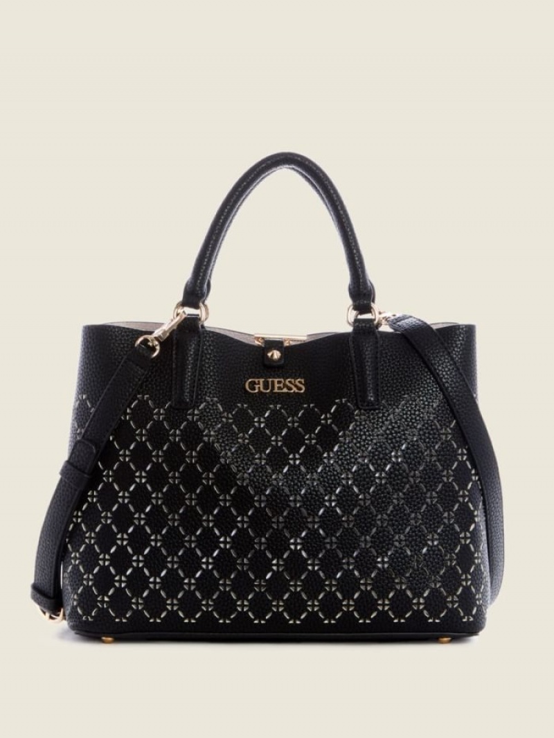 Guess Amara Girlfriend Kadın Satchel Çanta Siyah | 24579KMPN