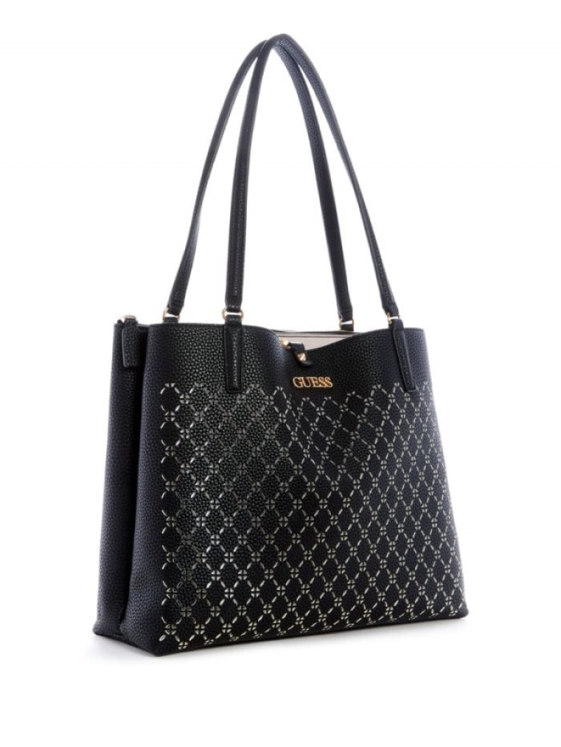 Guess Amara Society Kadın Tote Çanta Siyah | 43071WNRF