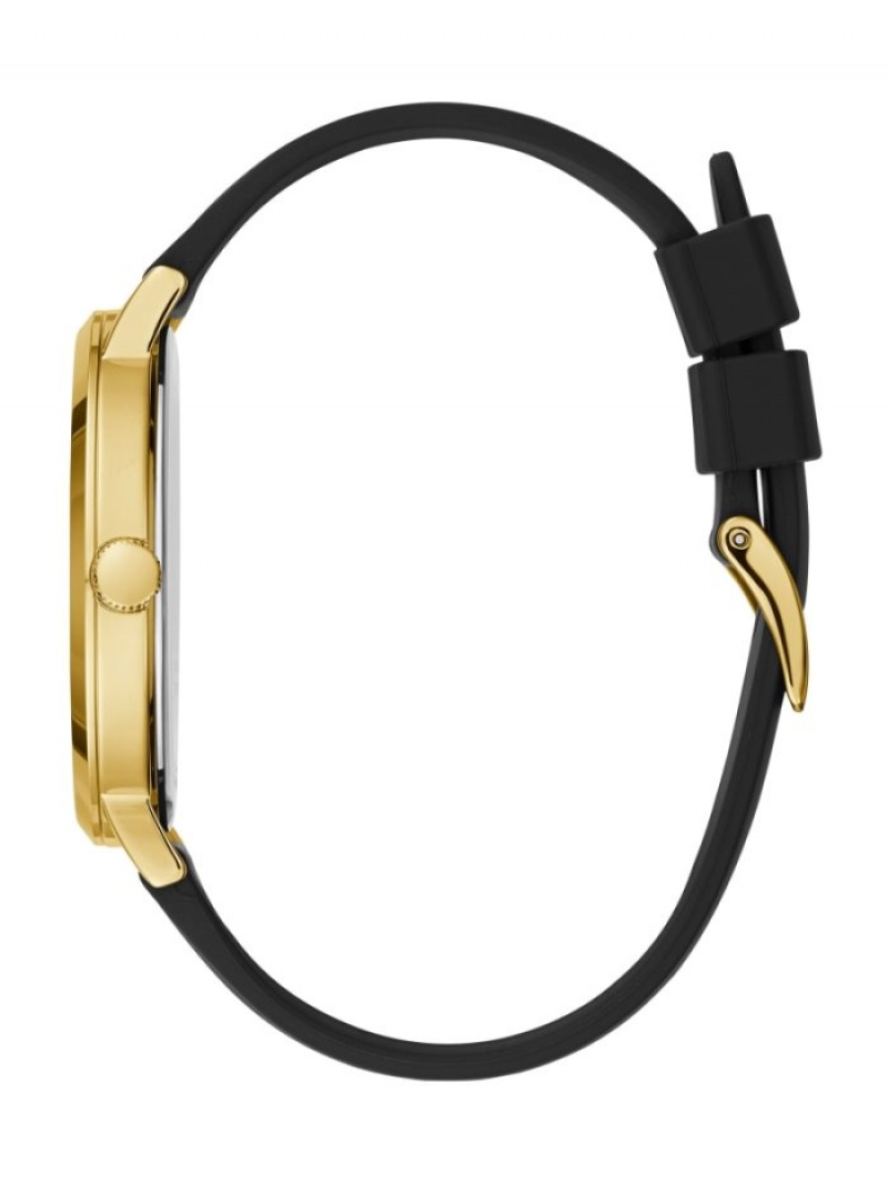 Guess And Gold-Tone Analog Kadın Saat Siyah | 81492TOVE