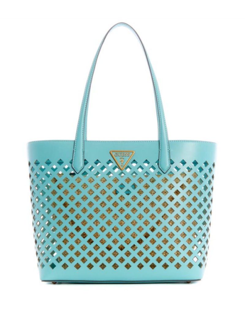 Guess Aqua Kadın Tote Çanta Turkuaz | 56984HYEZ