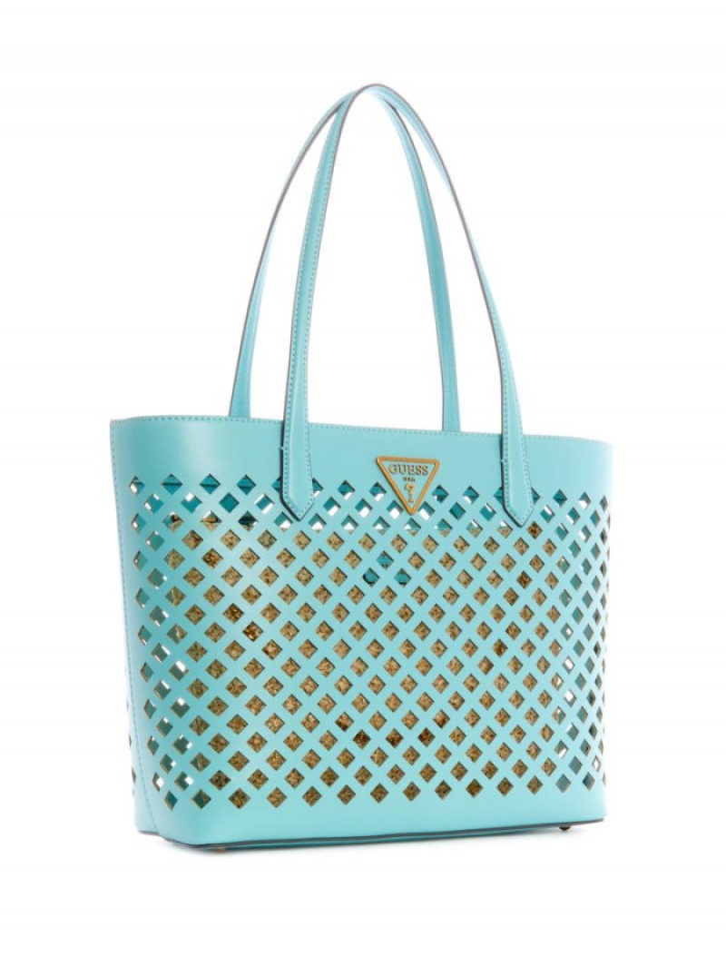 Guess Aqua Kadın Tote Çanta Turkuaz | 56984HYEZ