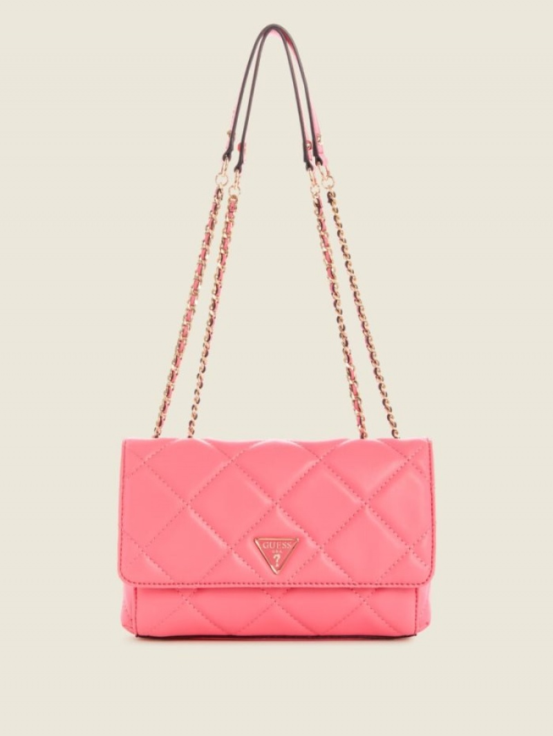 Guess Cessily Kapitone Convertible Kadın Çapraz Askılı Çanta Açık Mavi | 06795LCYZ