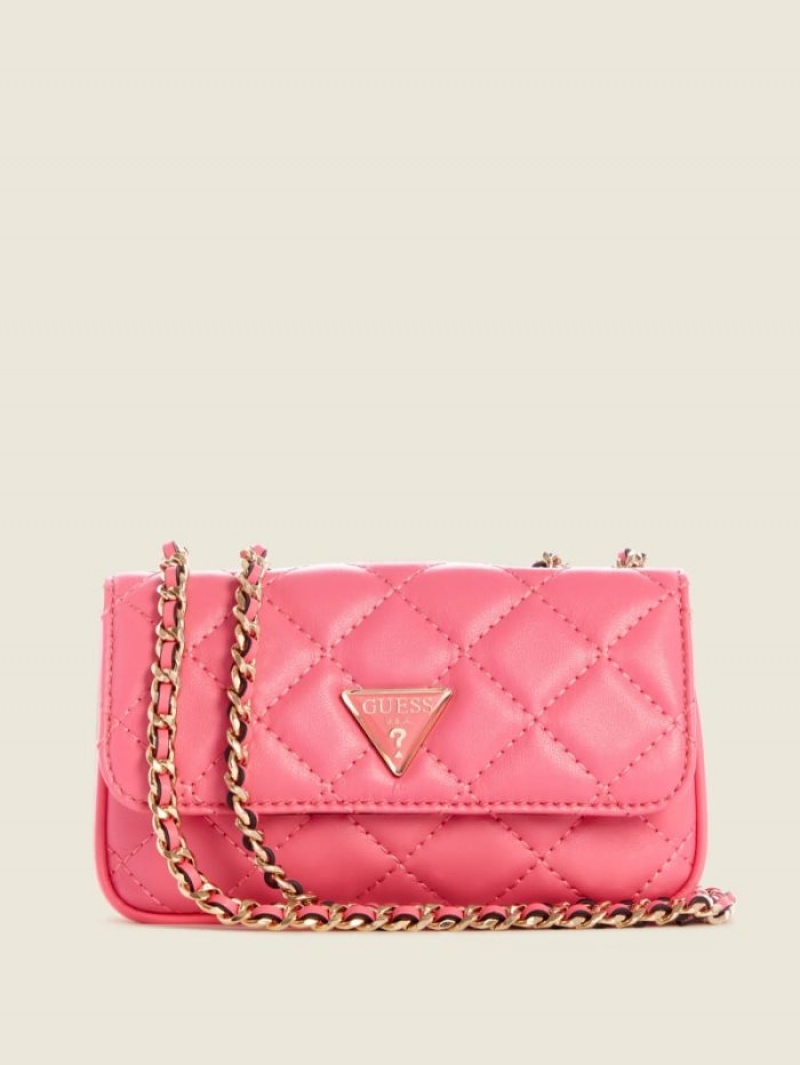 Guess Cessily Kapitone Convertible Kadın Mini Çanta Açık Mavi | 43256ISUL