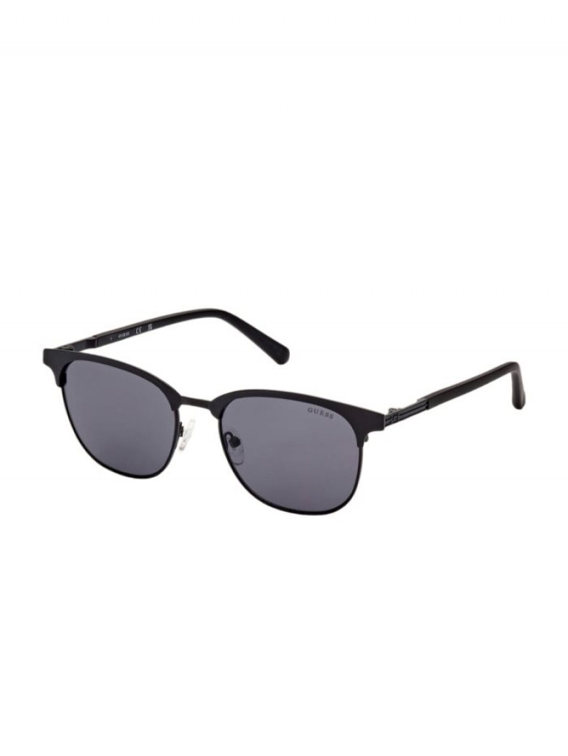 Guess Clubmaster Metal Erkek Güneş Gözlüğü Siyah | 54701KGCQ