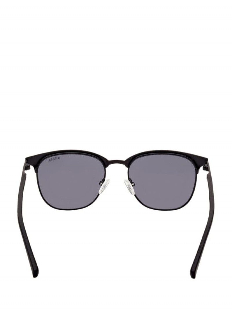 Guess Clubmaster Metal Erkek Güneş Gözlüğü Siyah | 54701KGCQ