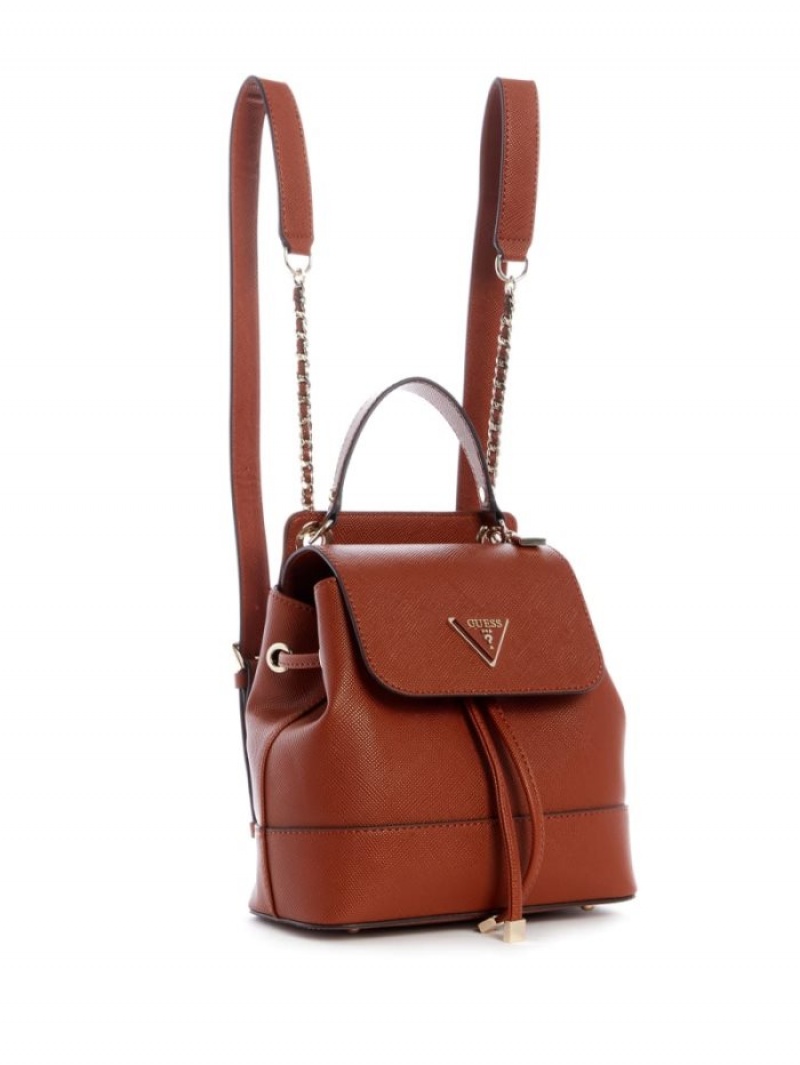 Guess Cordelia Convertible Kadın Sırt Çantaları Kahverengi | 12397WYTZ