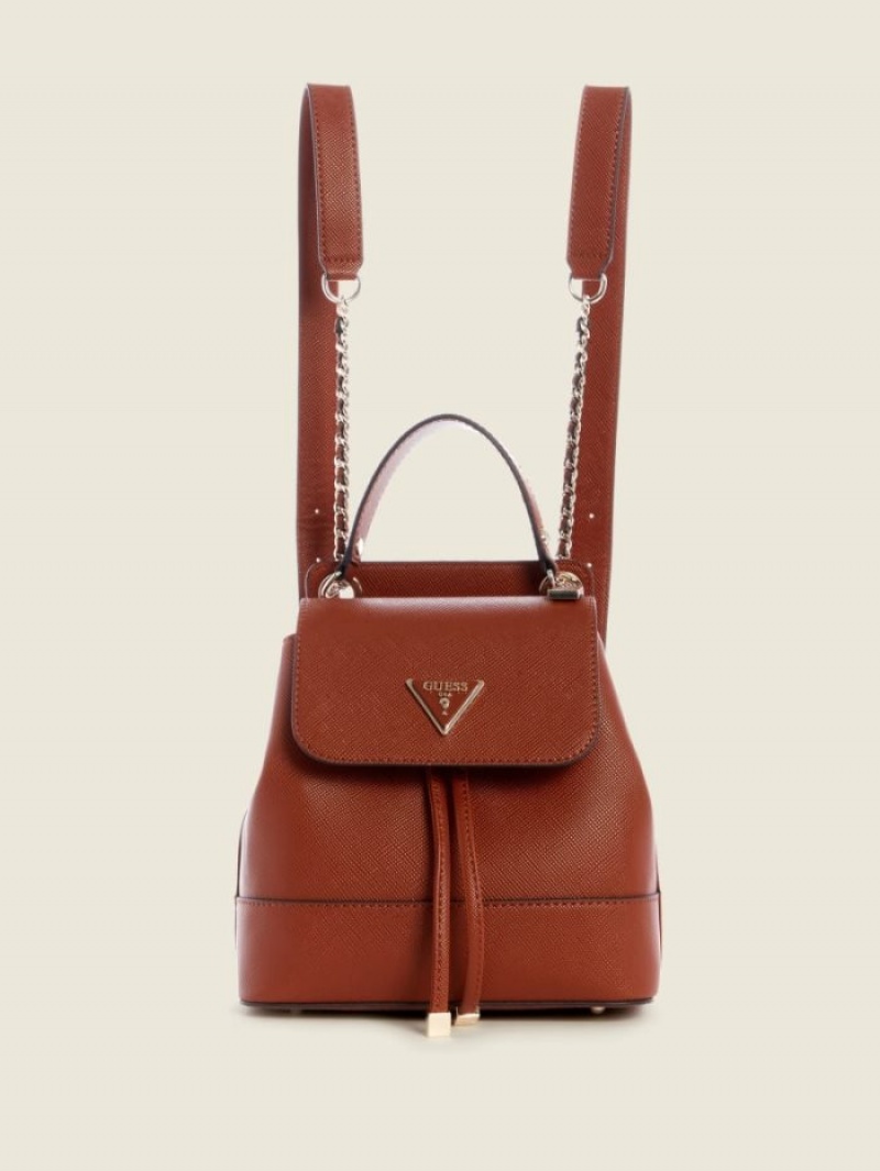 Guess Cordelia Convertible Kadın Sırt Çantaları Kahverengi | 12397WYTZ