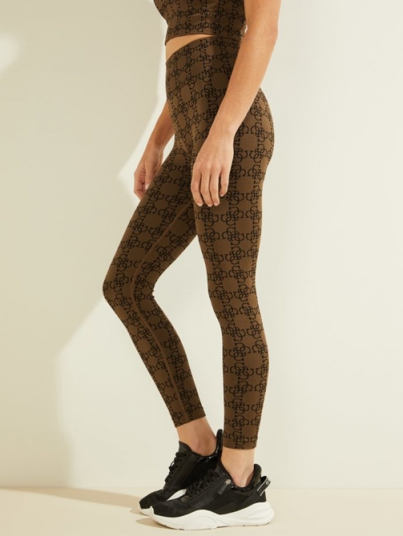 Guess DELLA LEGGINGS 4/4 Kadın Pantolon Kahverengi | 19725OEGT