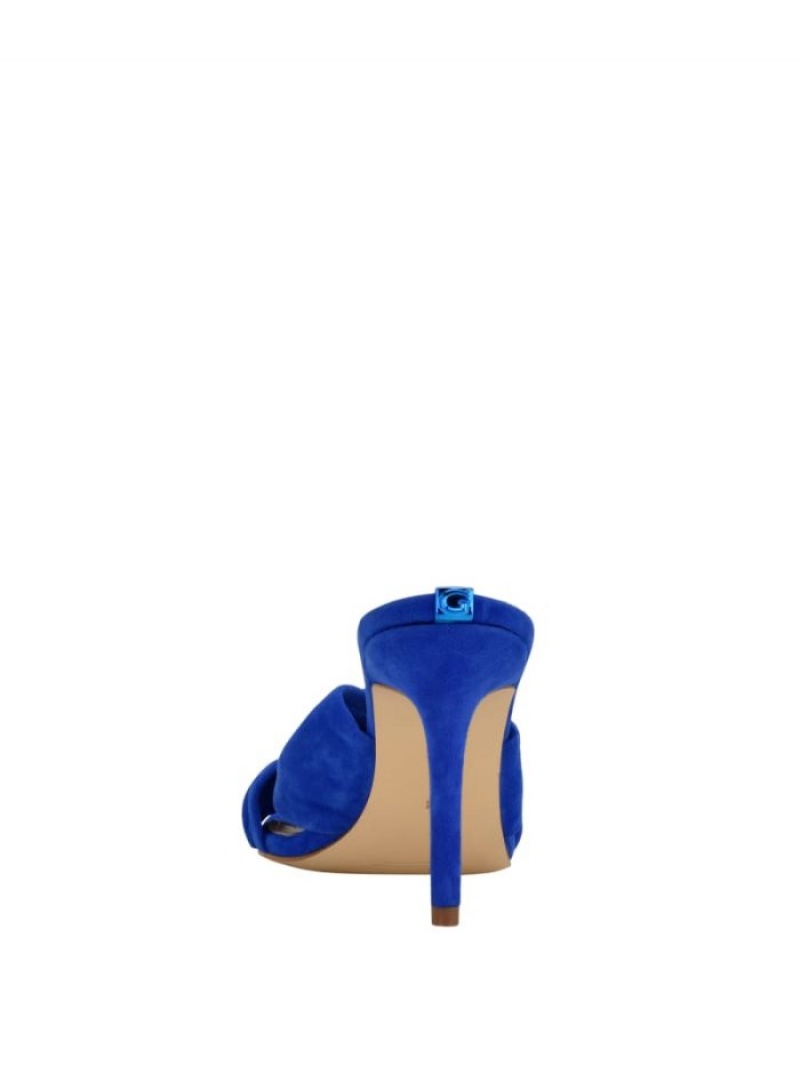 Guess Daiva Knotted Kadın Topuklu Ayakkabılar Mavi | 43879MLQO