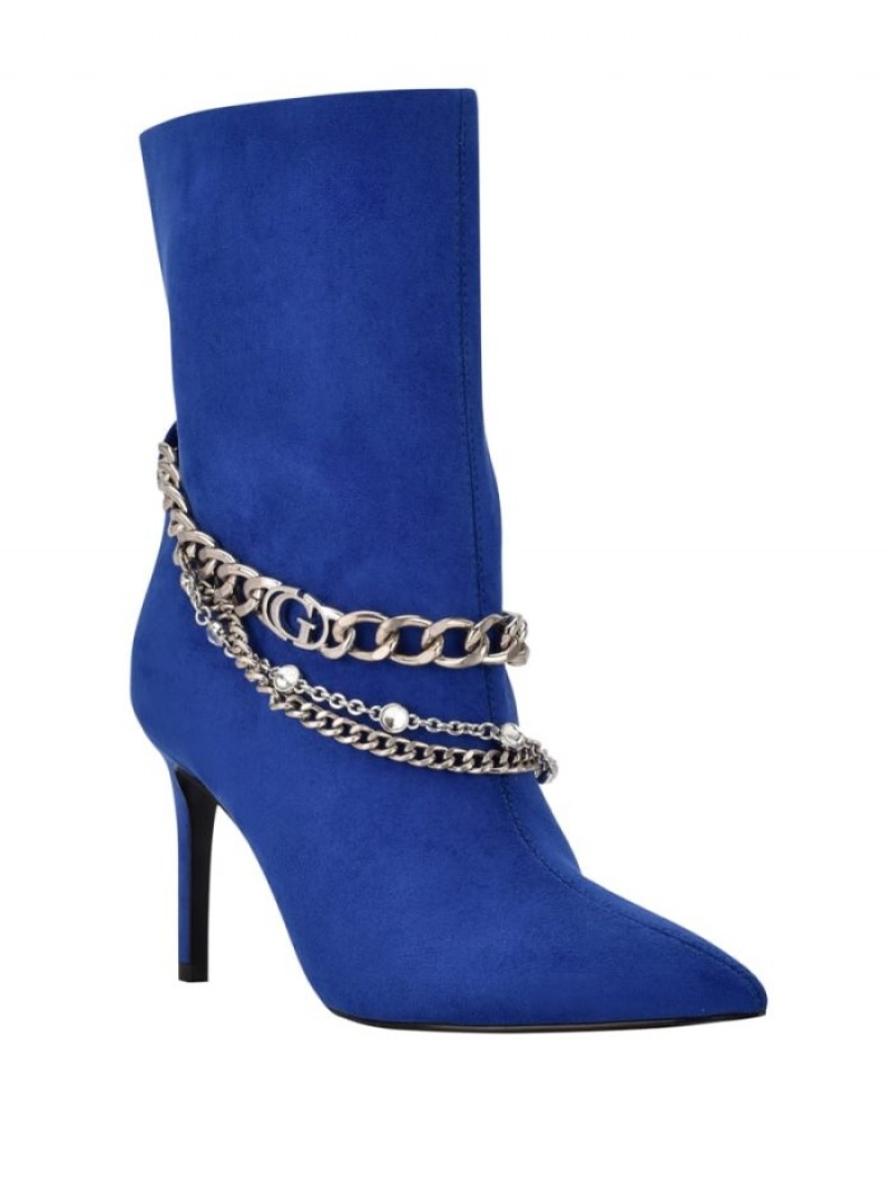 Guess Dasilda Chain Kadın Bot Mavi | 94513SGTU