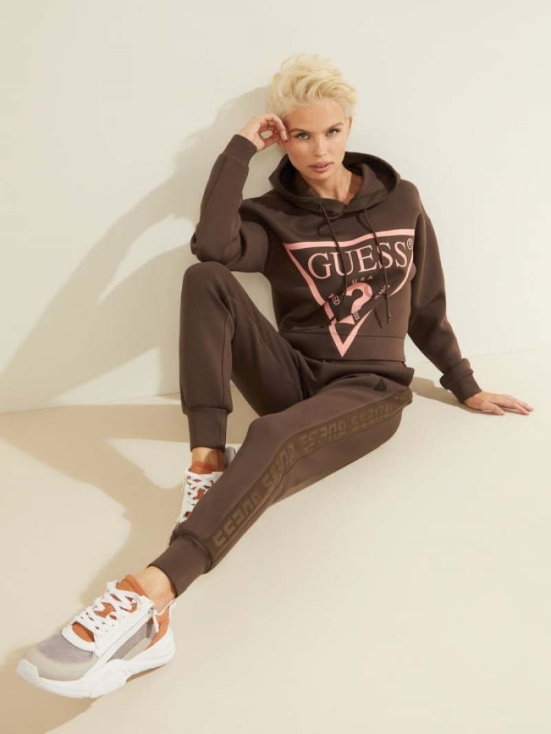 Guess Eco Allie Scuba Joggers Kadın Pantolon Çikolata | 91873LQHV