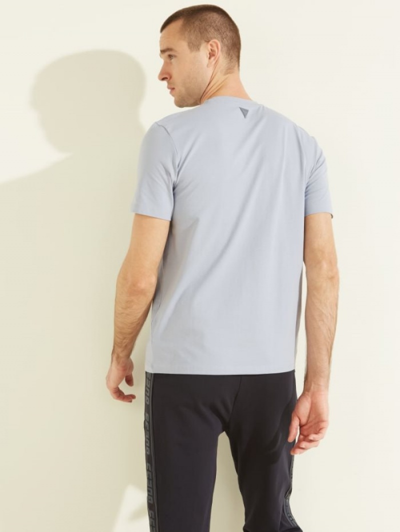 Guess Eco Alphy Active Tee Erkek Tişört Mavi | 92061BDSN