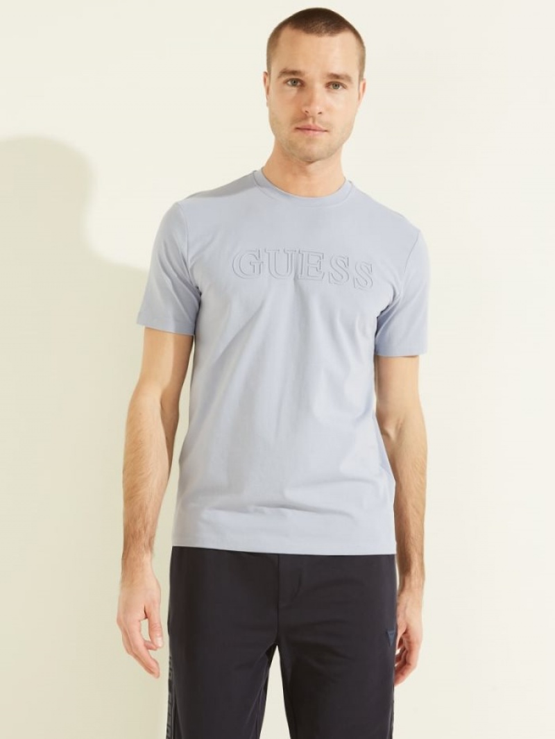 Guess Eco Alphy Active Tee Erkek Tişört Mavi | 92061BDSN