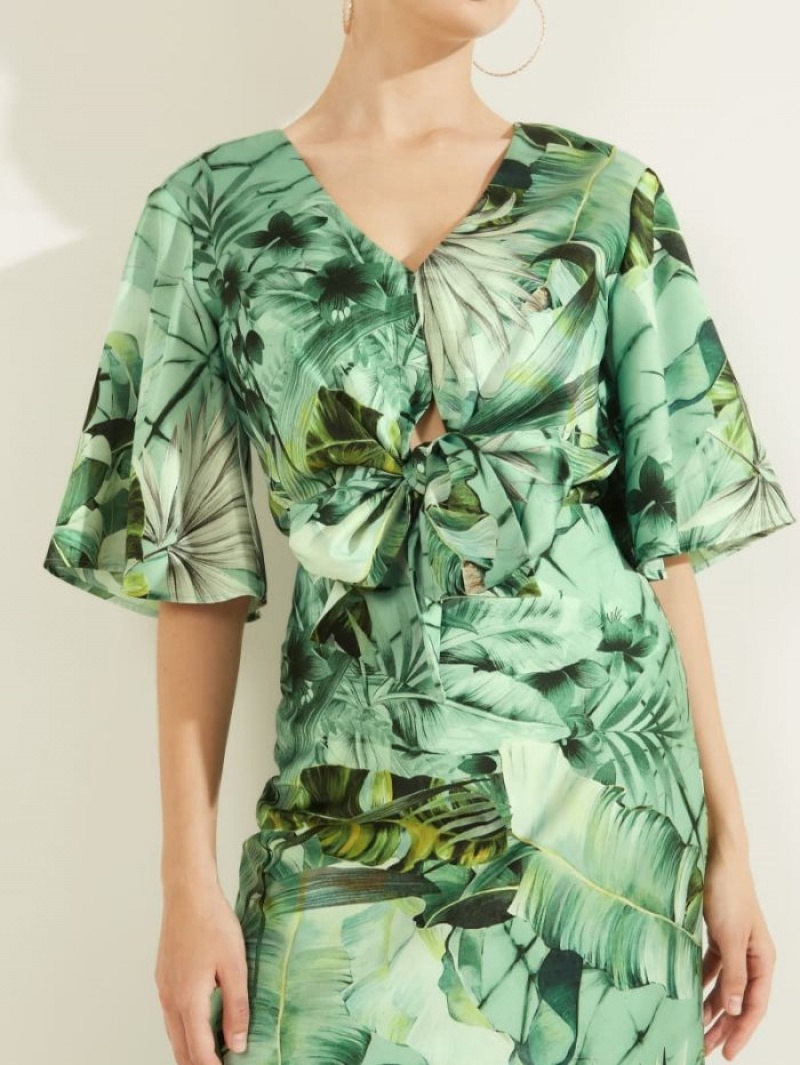 Guess Eco Ariel Kadın Elbise Yeşil | 75201LPCA