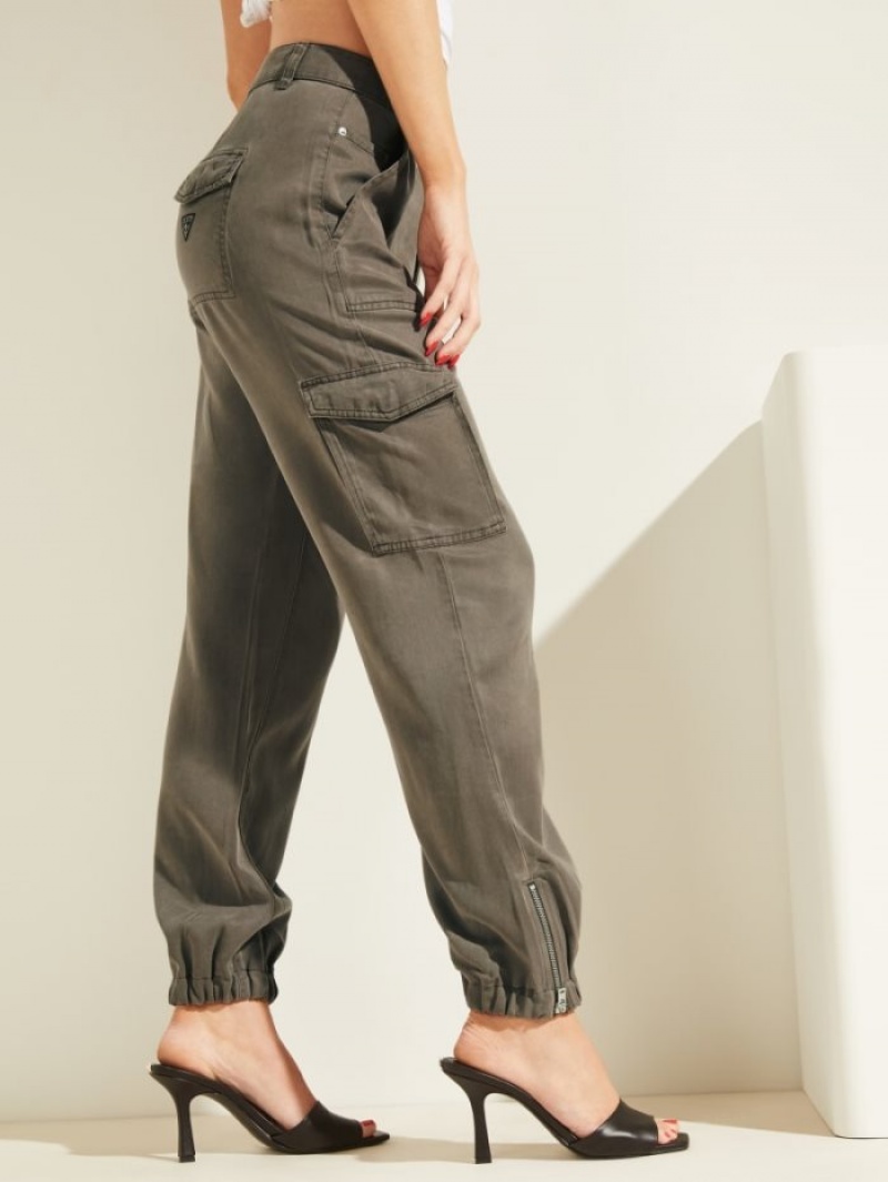 Guess Eco Bowie Cargo Chino Kadın Pantolon Koyu Gri | 51824PSWI