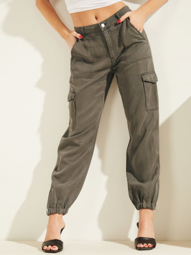 Guess Eco Bowie Cargo Chino Kadın Pantolon Koyu Gri | 51824PSWI