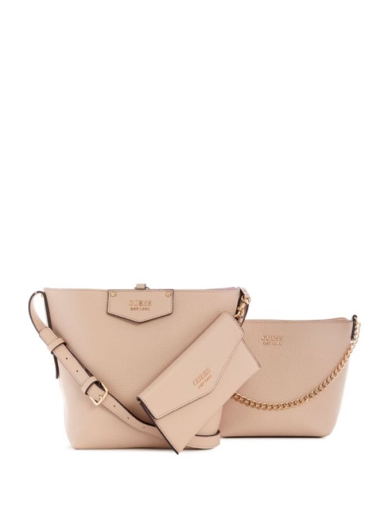 Guess Eco Brenton Bucket Kadın Omuz Çantası Mavi | 48057EDSH