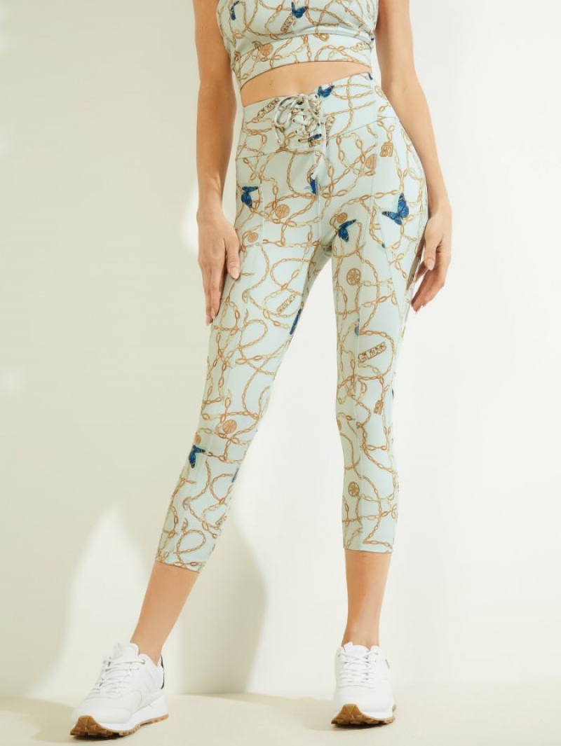 Guess Eco Dollie Leggings Kadın Pantolon Yeşil | 63854BNPJ