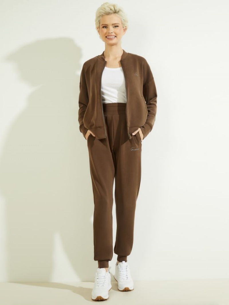 Guess Eco Effie Joggers Kadın Pantolon Çikolata | 43926RYOG