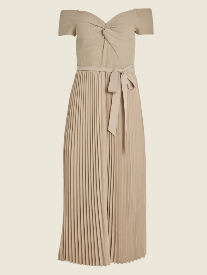 Guess Eco Erynn Kadın Elbise Bej Rengi | 18745FWVJ