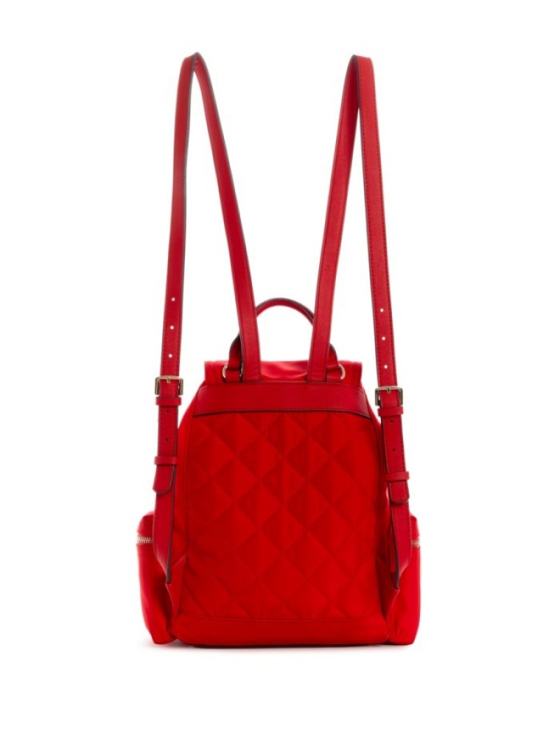 Guess Eco Gemma Kadın Sırt Çantaları Kırmızı | 68913BCIU