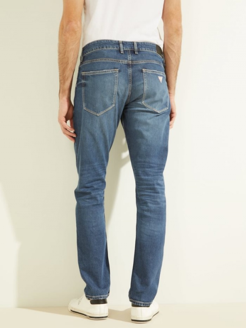 Guess Eco Slim Tapered Erkek Pantolon Mavi | 54687BHUO