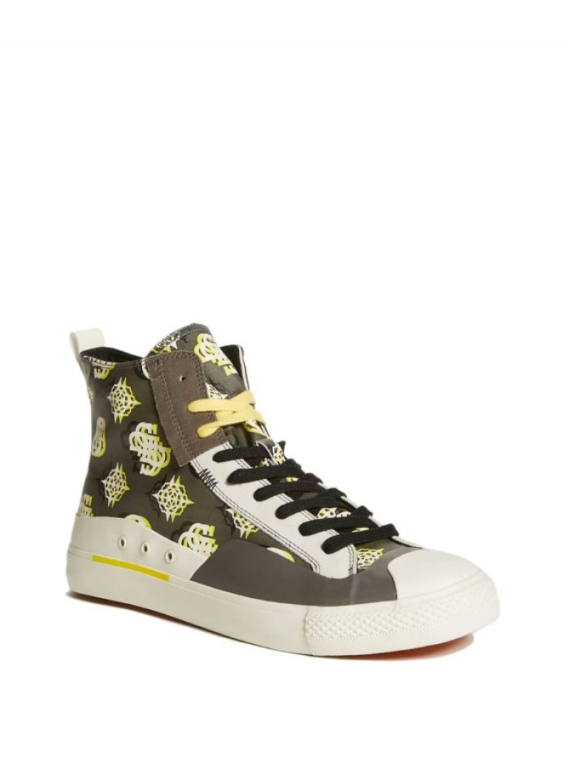 Guess Ederle High-Top Erkek Spor Ayakkabı Koyu Gri | 46830QTGP