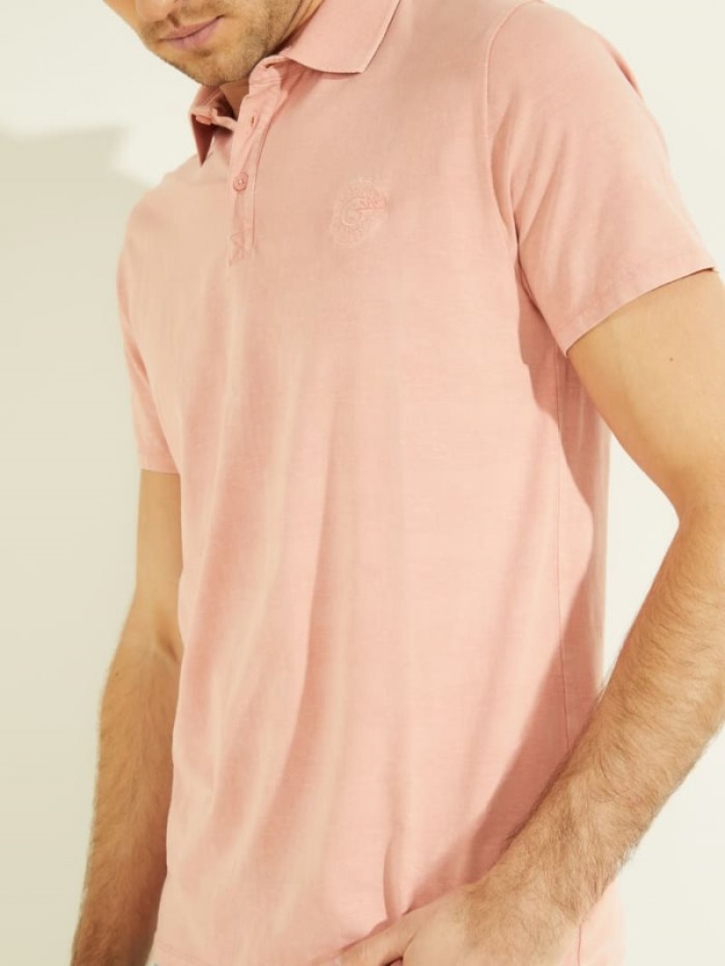 Guess Eli Acid Washed Erkek Gömlek Pembe | 28437TYDC