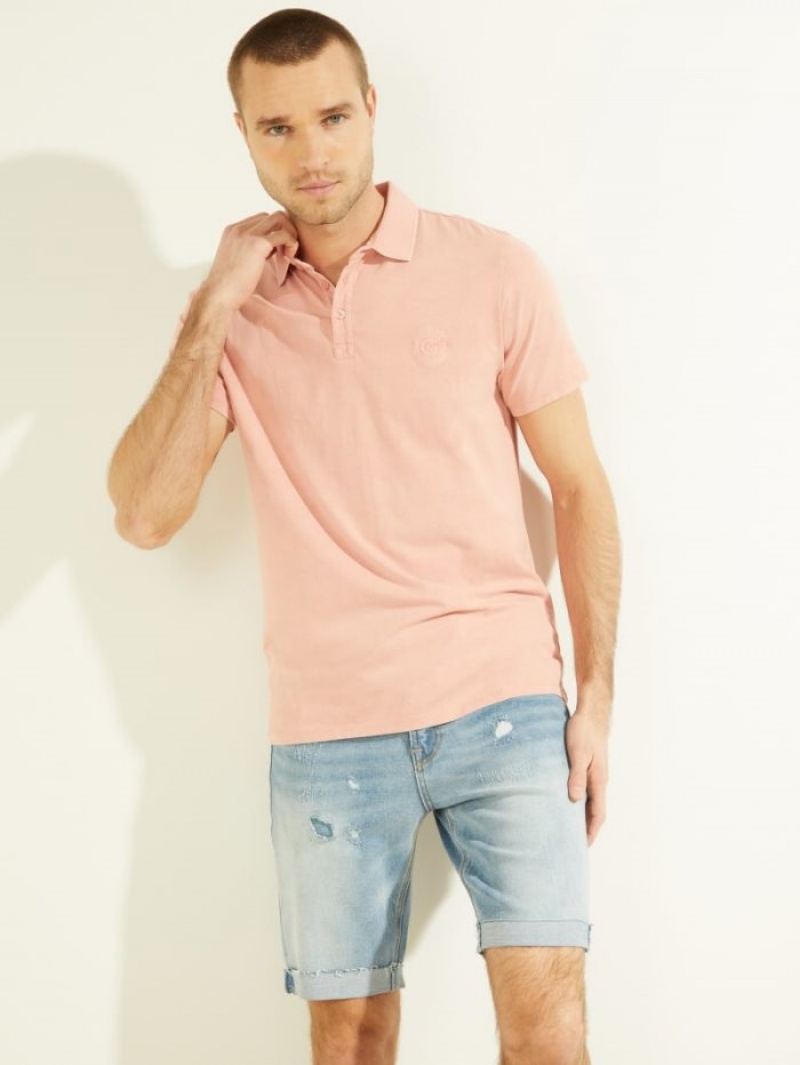 Guess Eli Acid Washed Erkek Gömlek Pembe | 28437TYDC