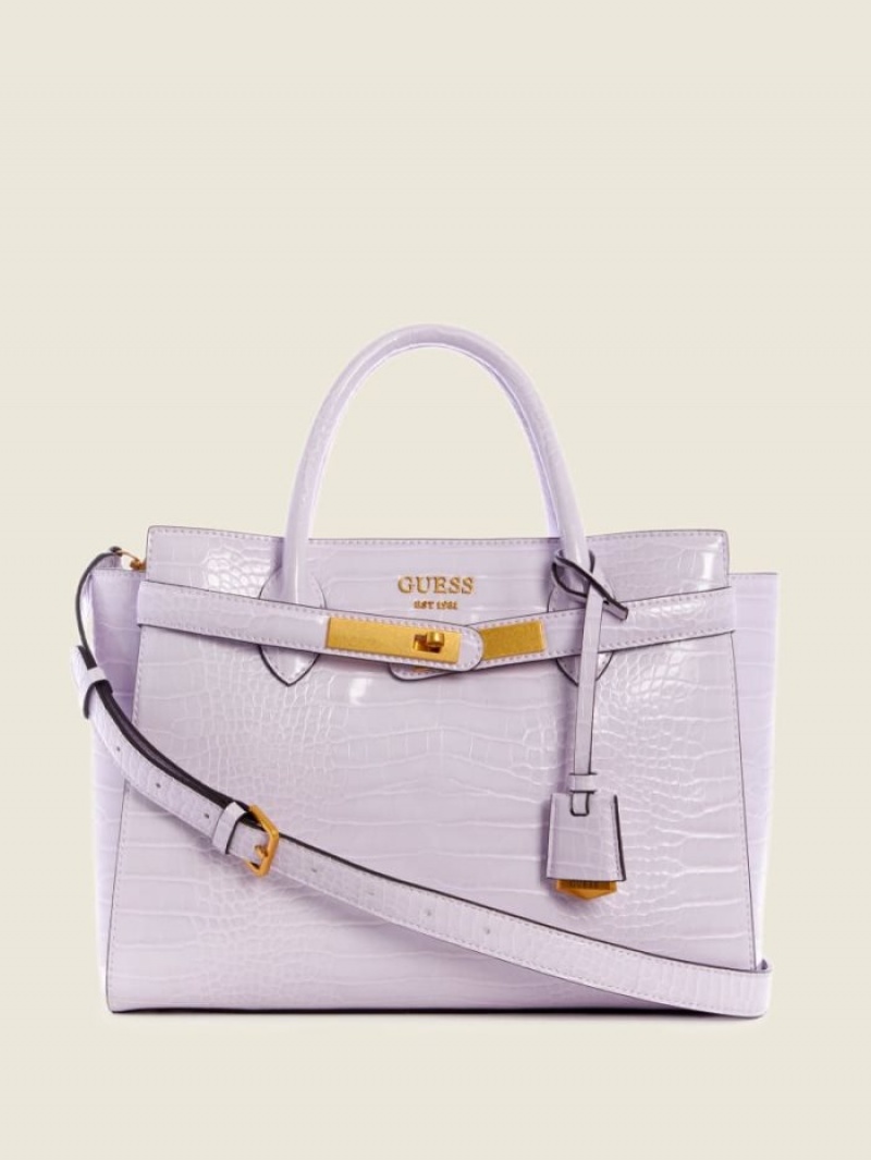 Guess Enisa High Society Kadın Satchel Çanta Mor | 85610TDXV
