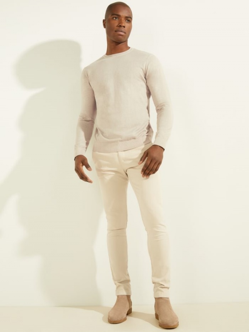 Guess Essential Crewneck Erkek Kazak Gri | 72189FPVE