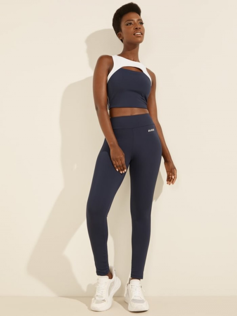Guess Ethel Cutout Active Kadın Üstler Mavi | 04629RIVX